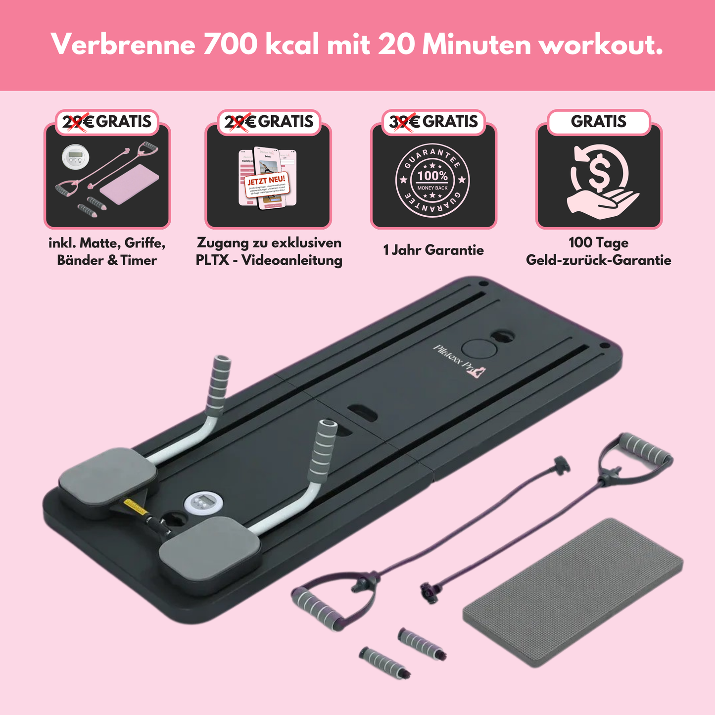 Pilatexx Pro - Faltbarer Pilates  Reformer