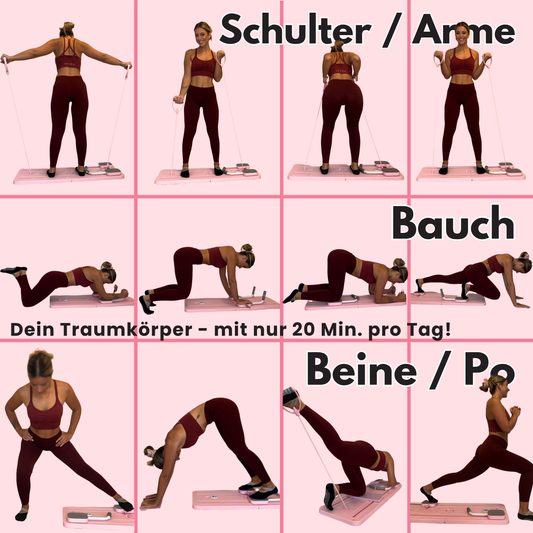 Pilatexx Pro Premium Reformer faltbarer  Pilates Reformers für ein effektives Ganzkörpertraining